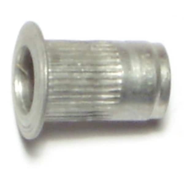Midwest Fastener Blind Nut Insert, 1024 Thrd Sz, Aluminum, 10 PK